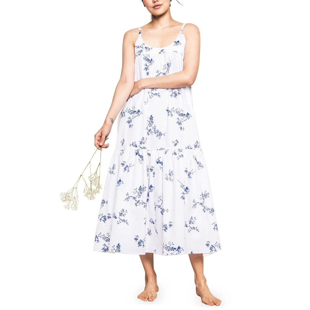 Petite Plume Sz M Chloe Nightgown Timeless Toile 100% Cotton Cottagecore
